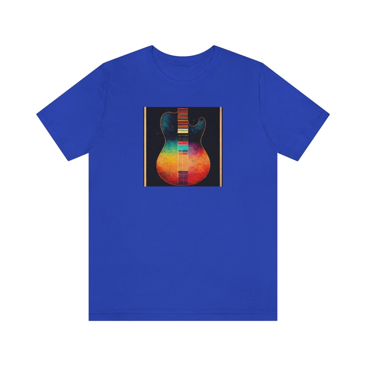 Guitar Body Multi Pattern Mens Unisex Soft Cotton T-shirt - Rock & Roll Prints