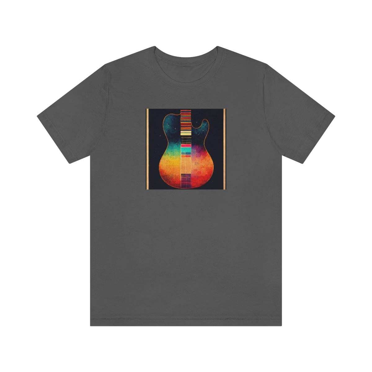 Guitar Body Multi Pattern Mens Unisex Soft Cotton T-shirt - Rock & Roll Prints