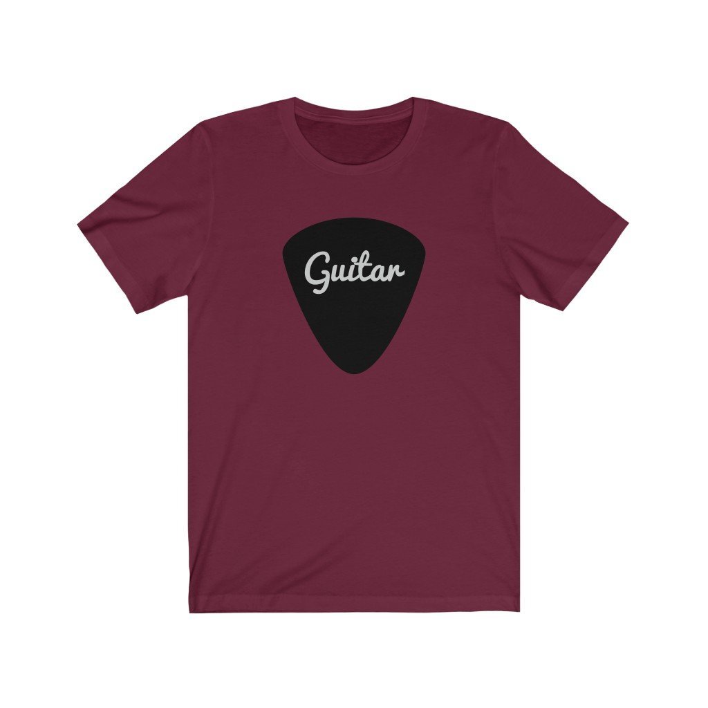 Guitar Pick Design Mens Unisex Soft Cotton T-shirt - Rock & Roll Prints