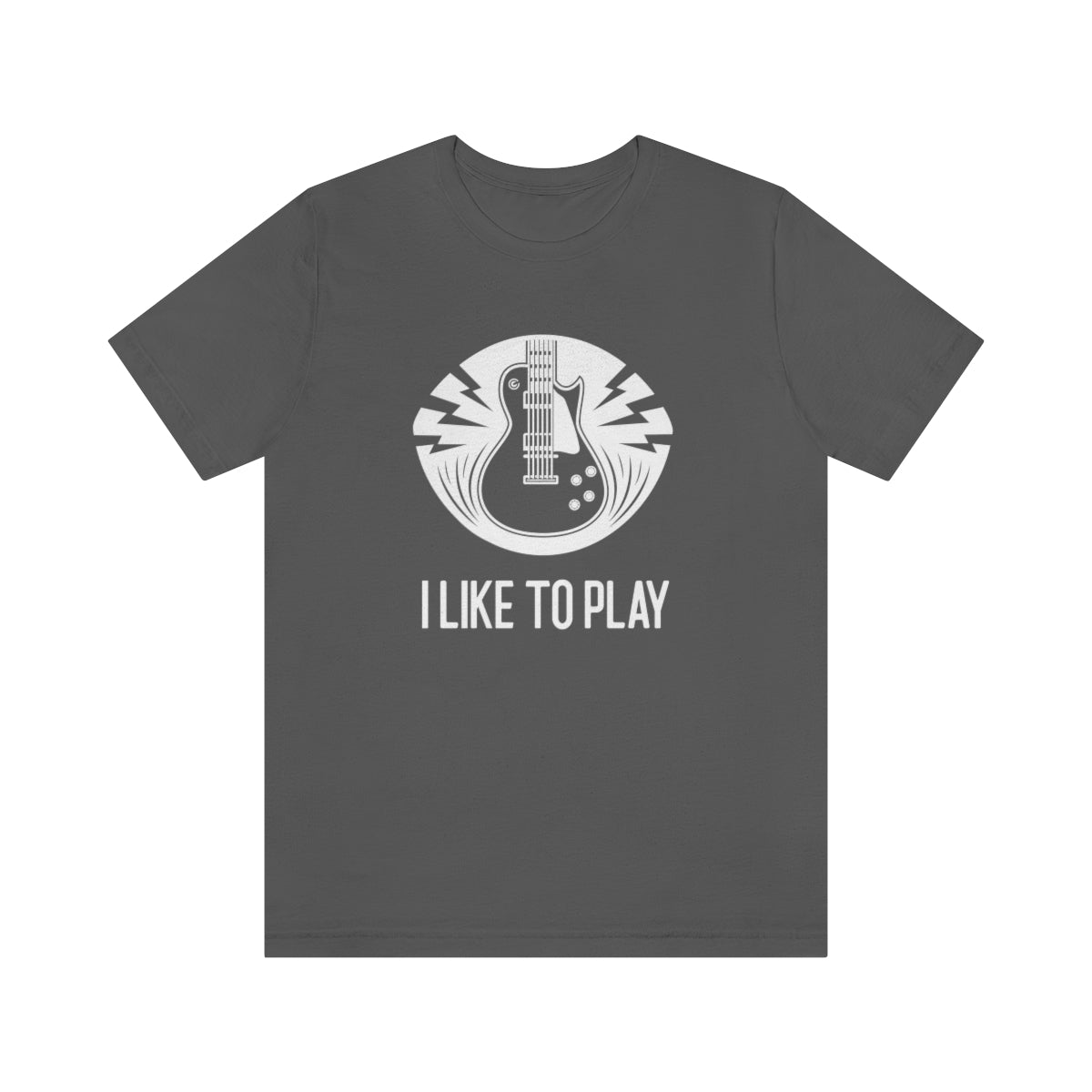 I Like To Play Guitarist Design Mens Unisex Soft Cotton T-shirt - Rock & Roll Prints