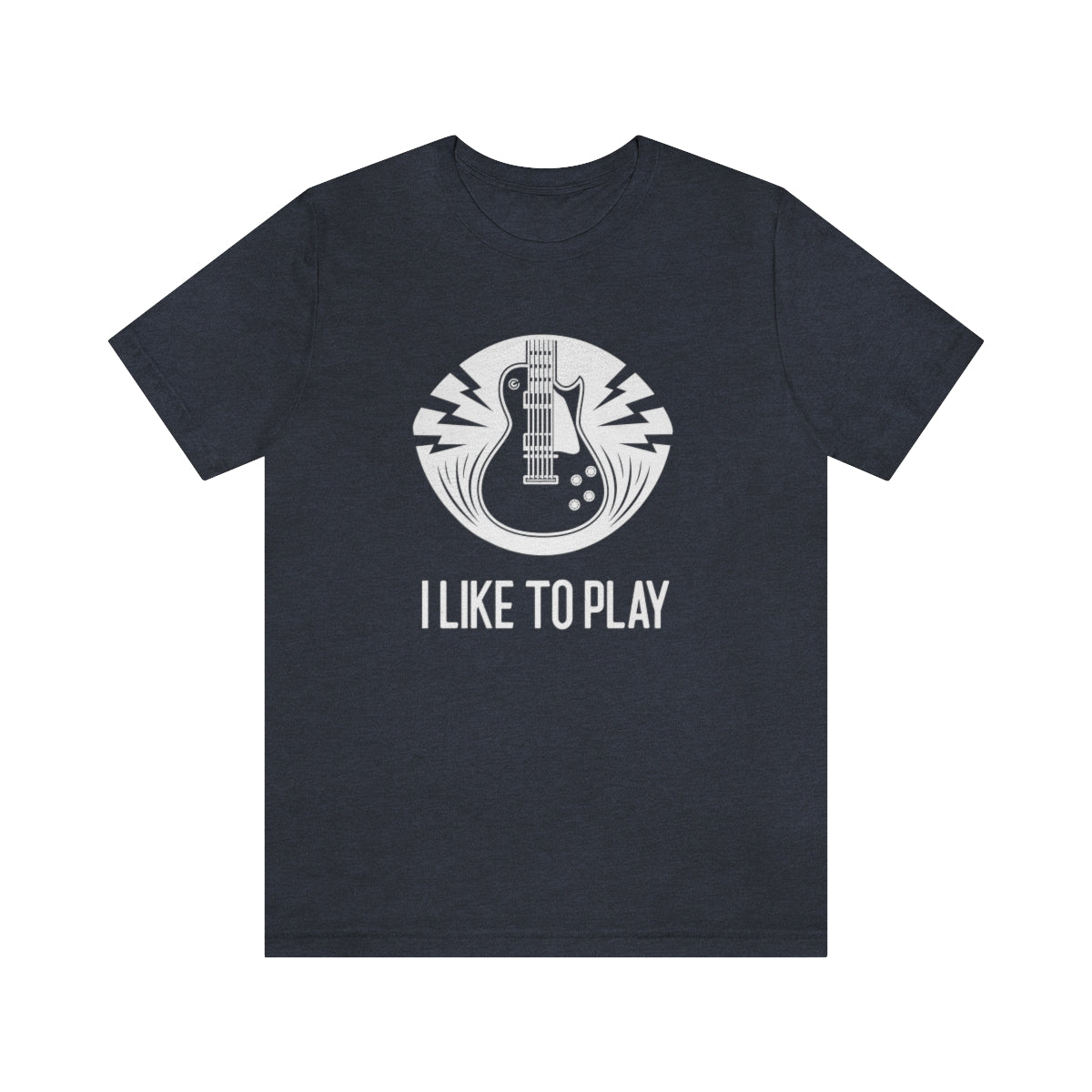 I Like To Play Guitarist Design Mens Unisex Soft Cotton T-shirt - Rock & Roll Prints