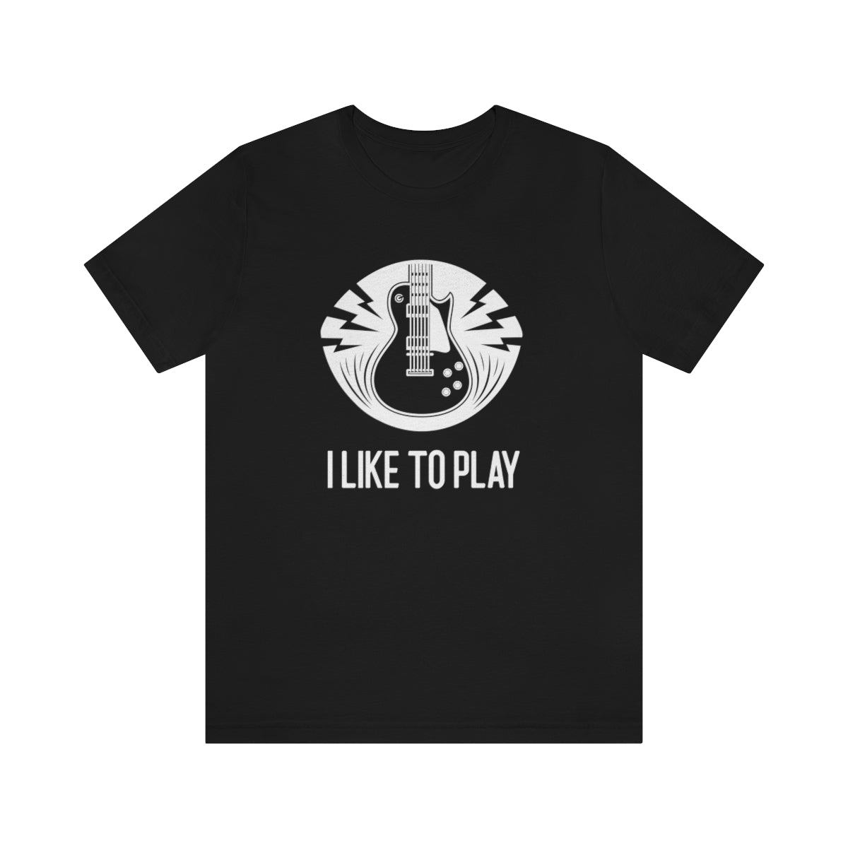 I Like To Play Guitarist Design Mens Unisex Soft Cotton T-shirt - Rock & Roll Prints