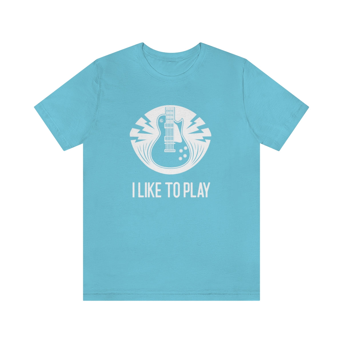 I Like To Play Guitarist Design Mens Unisex Soft Cotton T-shirt - Rock & Roll Prints