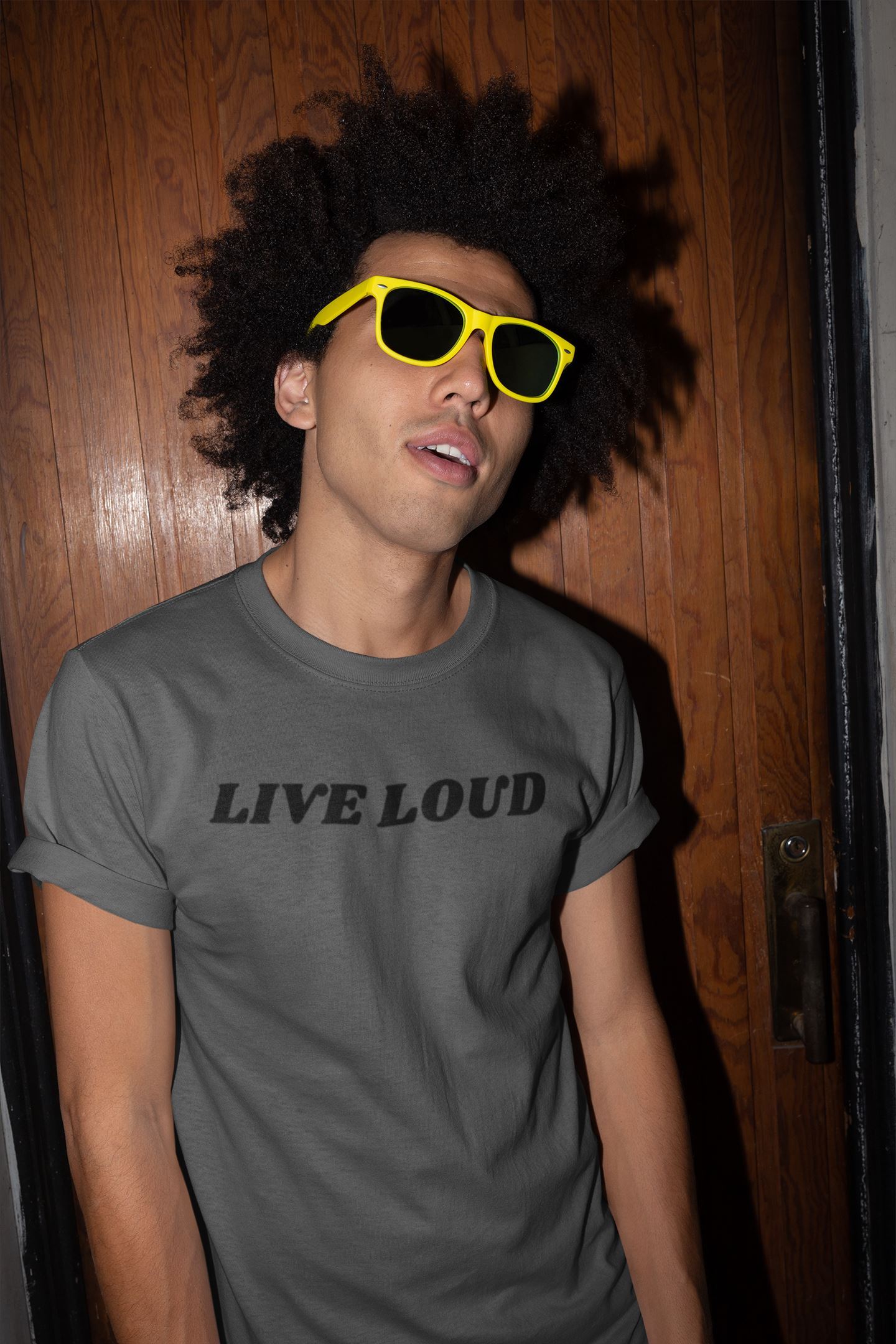 Live Loud Design Mens Unisex Soft Cotton T-shirt - Rock & Roll Prints