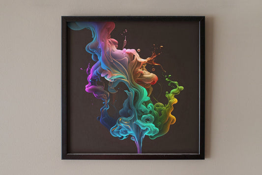 Moody Smoke Liquid Art Print - Rock & Roll Prints