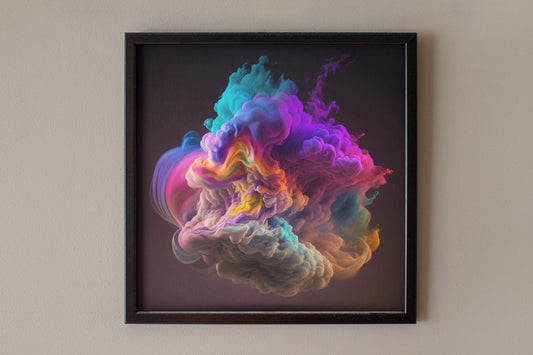 Multicolor Cloud Art Print - Rock & Roll Prints