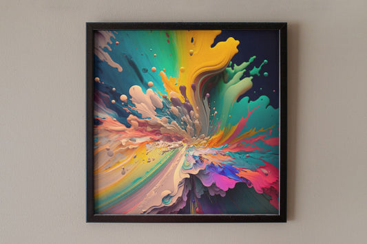 Multicolor Paint Wave Art Print - Rock & Roll Prints