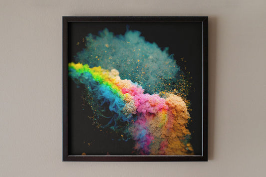 Multicolor Powder Art Print - Rock & Roll Prints