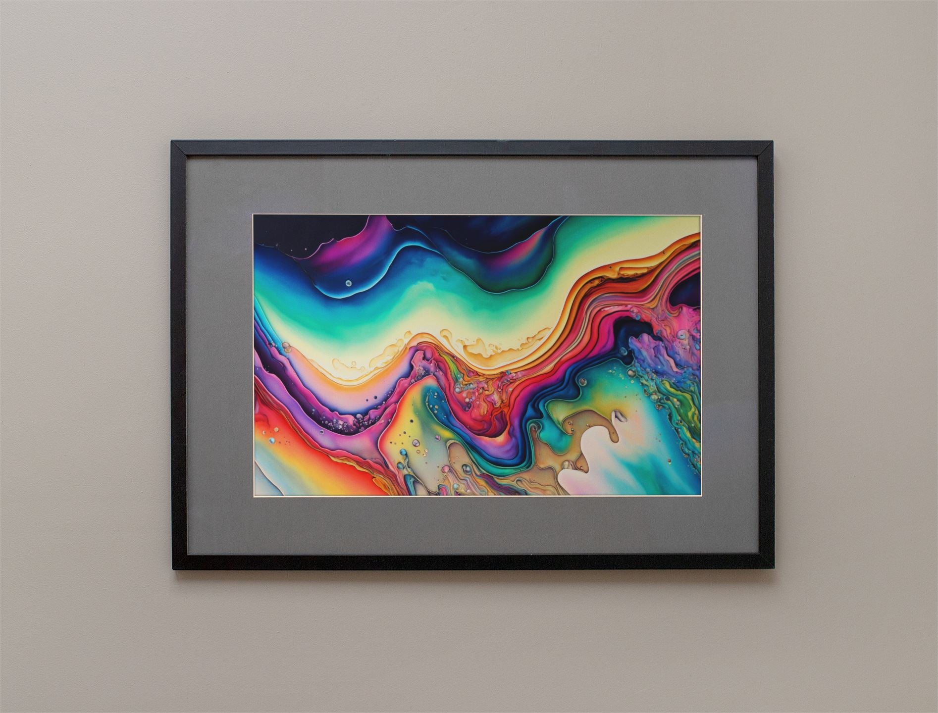 Multitonal Color Swirl Art Print - Rock & Roll Prints