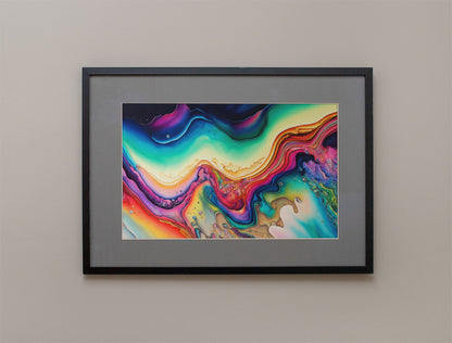 Multitonal Color Swirl Art Print - Rock & Roll Prints