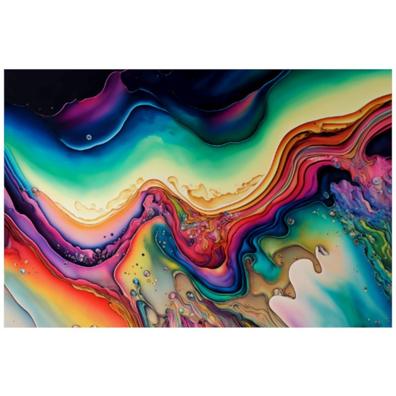 Multitonal Color Swirl Art Print - Rock & Roll Prints