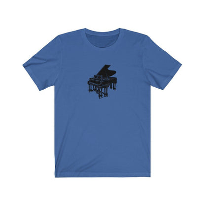 Old Style Piano Design Mens Unisex Soft Cotton T-shirt - Rock & Roll Prints