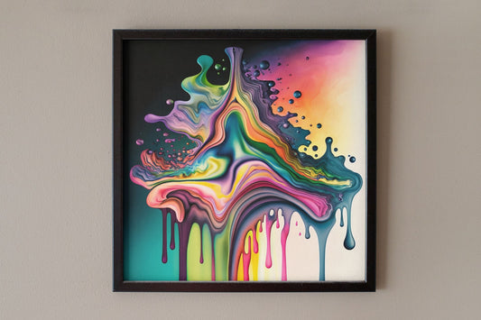 Pastel Paint Drops Art Print - Rock & Roll Prints