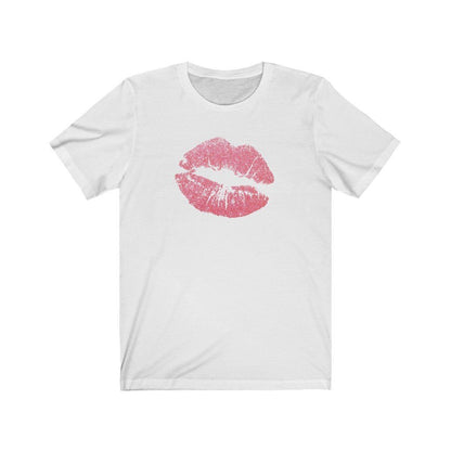 Pink Lips Design Mens Unisex Soft Cotton T-shirt - Rock & Roll Prints