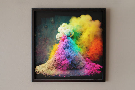 Powder Cloud Multicolor Art Print - Rock & Roll Prints