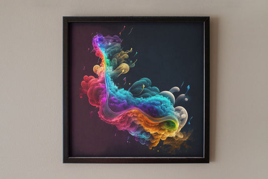 Psychedelic Music Notes Wave Art Print - Rock & Roll Prints