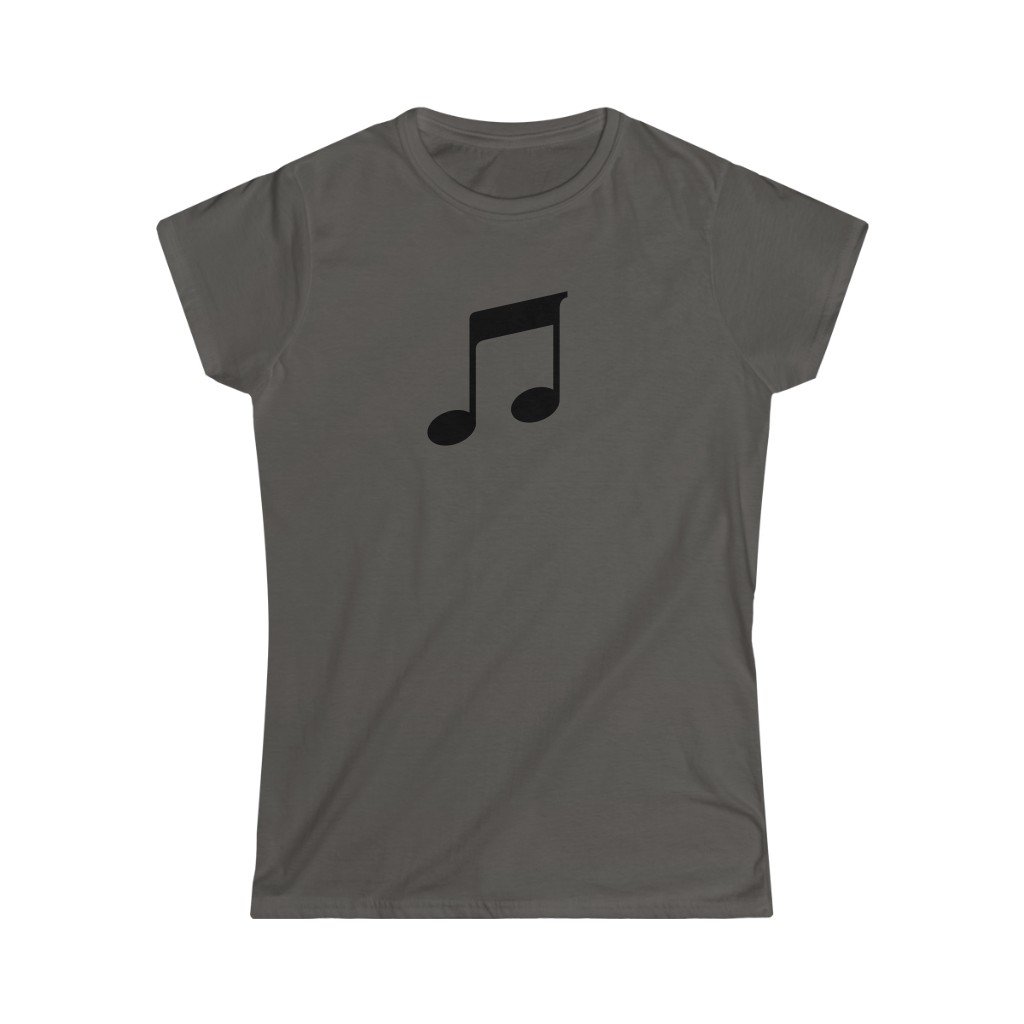 Quavers Music Notes Design Ladies Soft Cotton Slim Fit T-shirt - Rock & Roll Prints