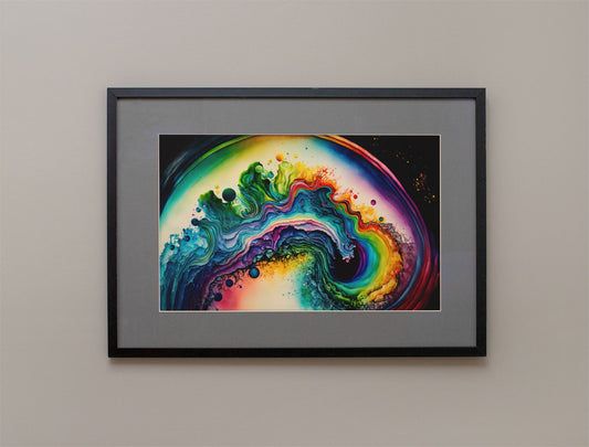 Rainbow Color Wave Art Print - Rock & Roll Prints