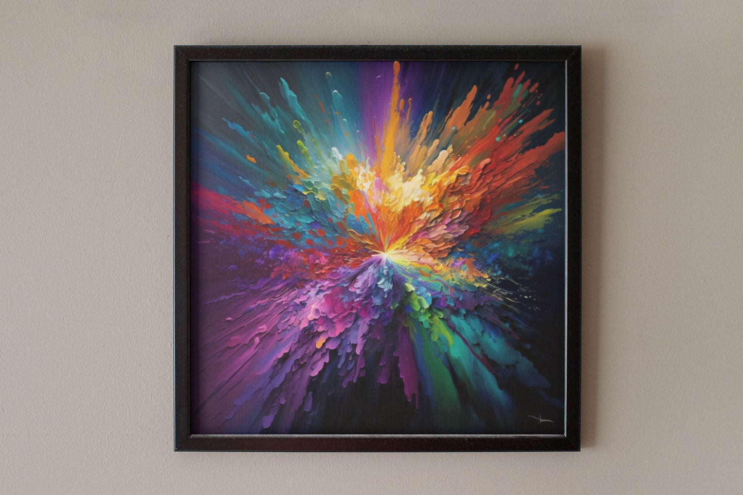 Rainbow Paint Explosion Art Print - Rock & Roll Prints