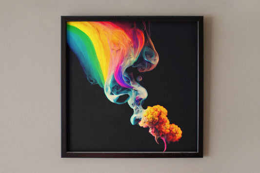 Rainbow Smoke Art Print - Rock & Roll Prints