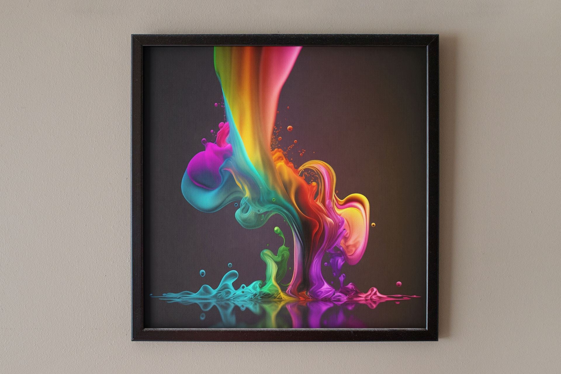 Rainbow Splash Liquid Art Print - Rock & Roll Prints