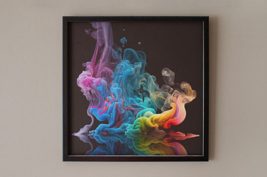 Reflective Rainbow Smoke Art Print - Rock & Roll Prints