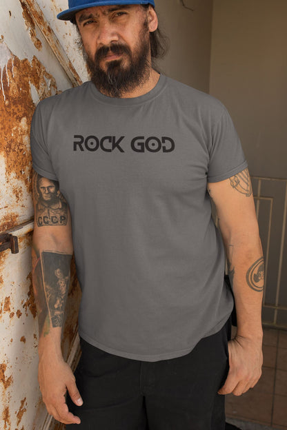 Rock God Design Mens Unisex Soft Cotton T-shirt - Rock & Roll Prints