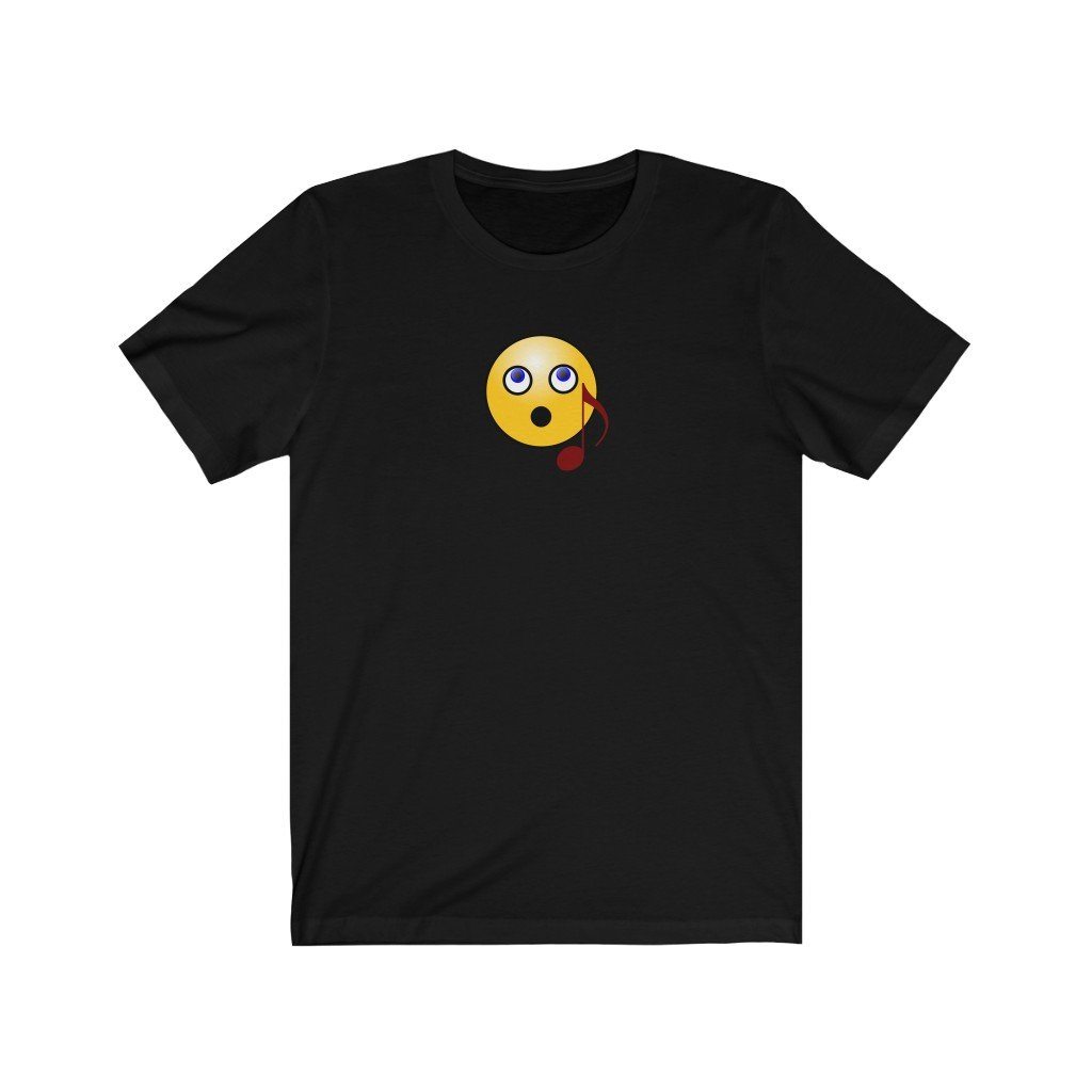 Singing Emoji Design Mens Unisex Soft Cotton T-shirt - Rock & Roll Prints