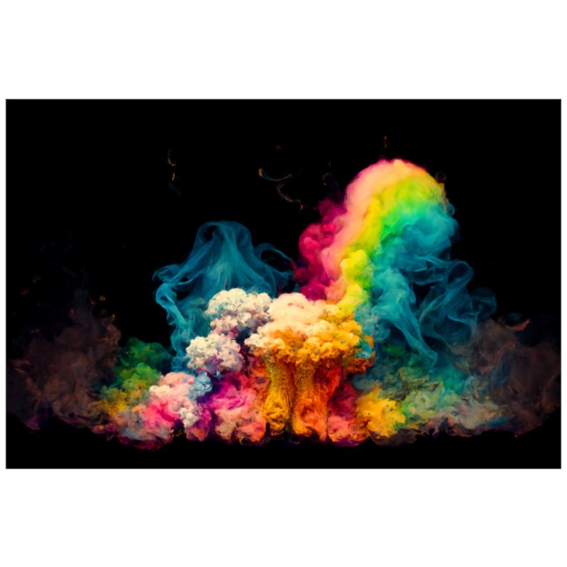 Smokey Paint Cloud Art Print - Rock & Roll Prints