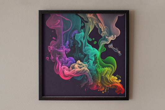 Smokey Rainbow Paint Art Print - Rock & Roll Prints