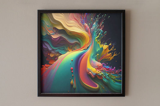 Swirling Paint Wave Art Print - Rock & Roll Prints