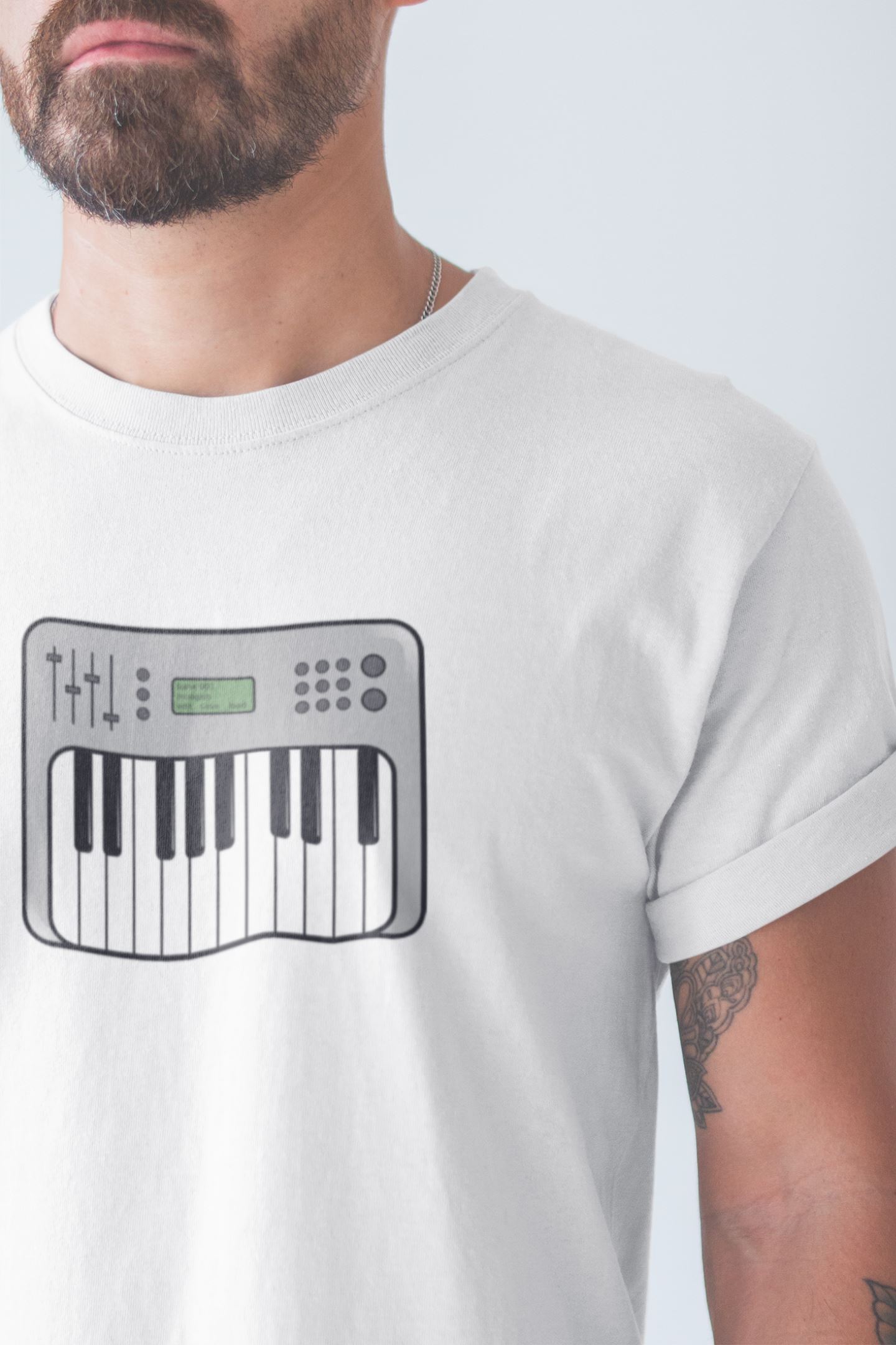 Synthesizer Design Mens Unisex Soft Cotton T-shirt - Rock & Roll Prints