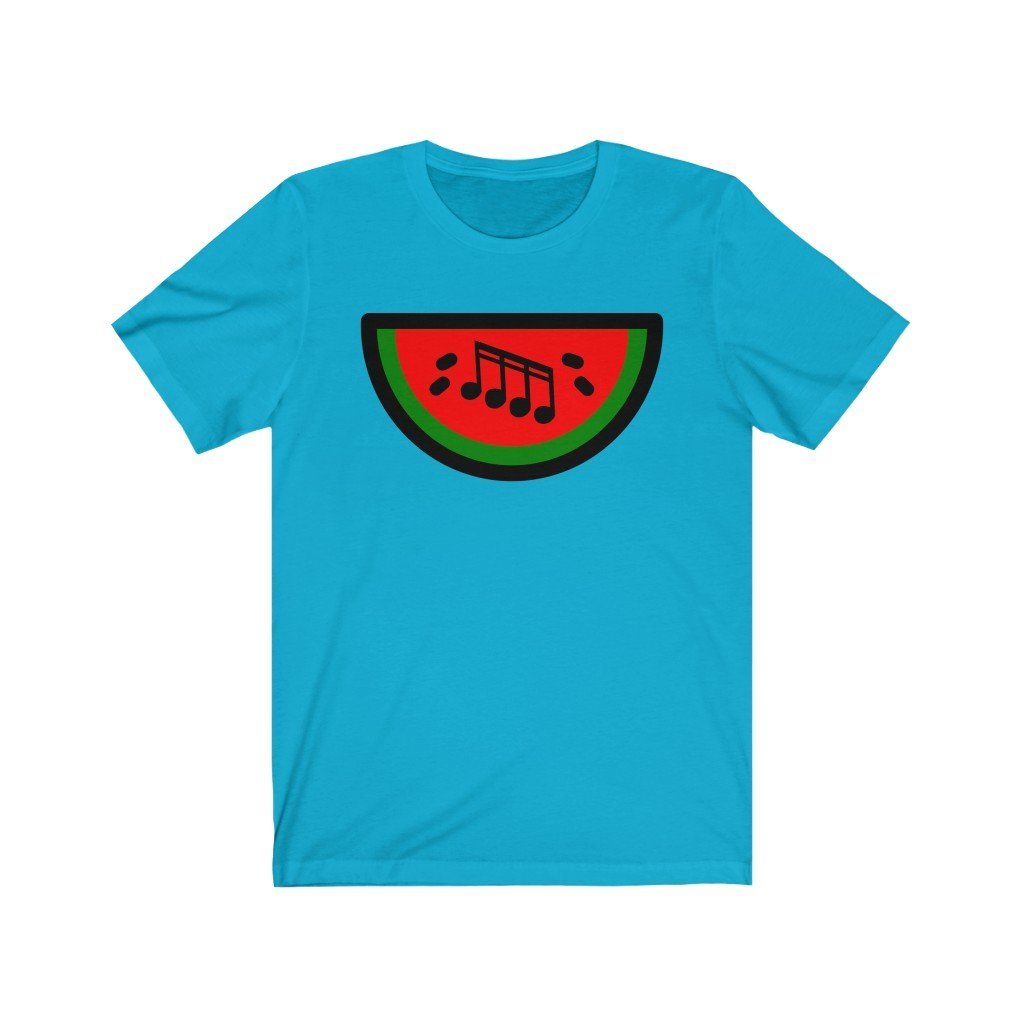 Watermelon Notation Design Mens Unisex Soft Cotton T-shirt - Rock & Roll Prints