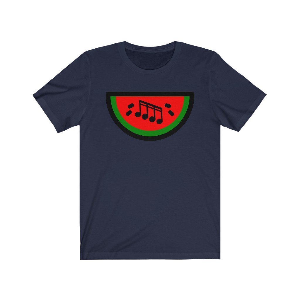 Watermelon Notation Design Mens Unisex Soft Cotton T-shirt - Rock & Roll Prints