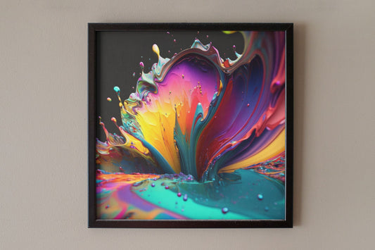 Psychedelic Color Splash Art Print - Rock & Roll Prints